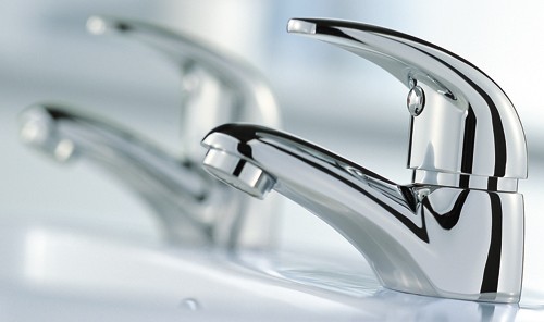 Basin Taps (Pair, Chrome). technical image