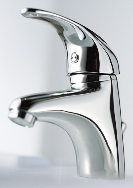 Mono Basin Mixer Tap With Pop Up Waste (Chrome). technical image