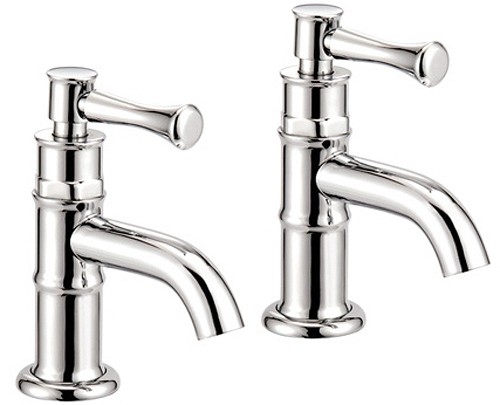 Basin Taps (Pair, Chrome). technical image