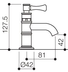 Basin Taps (Pair, Chrome). technical image