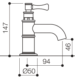 Bath Taps (Pair, Chrome). technical image