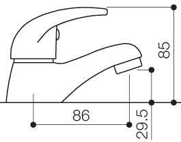 Basin & Bath Tap Pack (Chrome). technical image