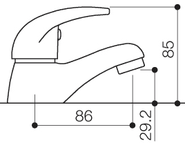 Basin & Bath Shower Mixer Tap Pack (Chrome). technical image