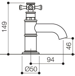 Bath Taps (Pair, Chrome). technical image