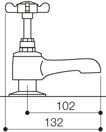 Bath Taps (Pair, Chrome). technical image