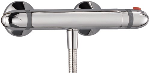 Thermostatic Bar Shower Valve (Chrome). technical image