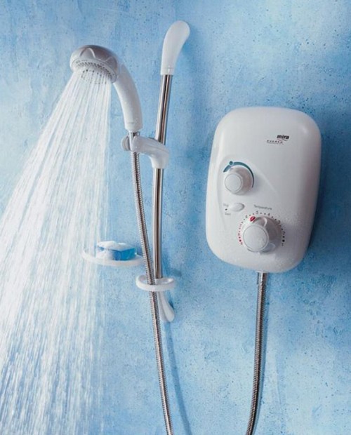 Mira Event XS Thermostatic in white & chrome. technical image