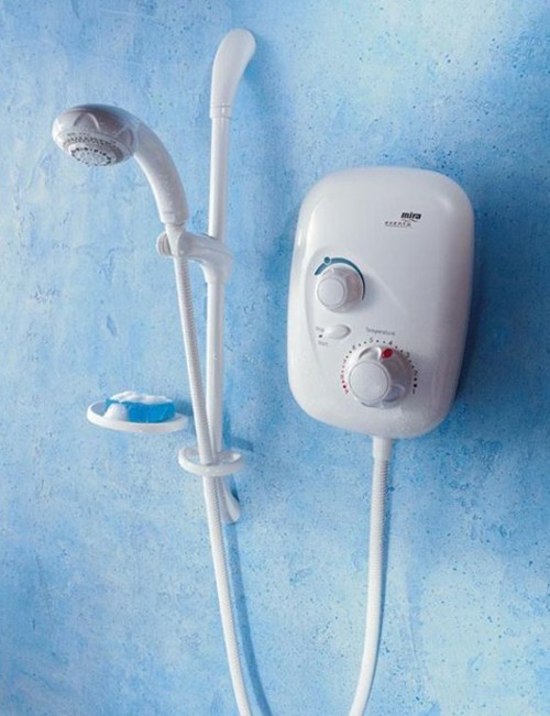 Mira Event XS Thermostatic in white. technical image