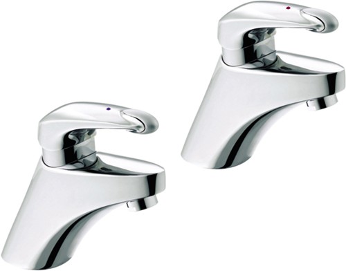 Basin Taps (Pair, Chrome). technical image