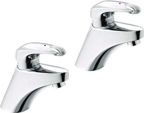 Bath Taps (Pair, Chrome). technical image