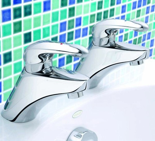 Bath Taps (Pair, Chrome). technical image
