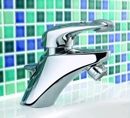 Mono Bidet Mixer Tap (Chrome). technical image