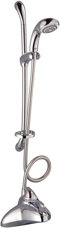 TMV2 Thermostatic Bath Shower Mixer Tap With Slide Rail Kit. technical image