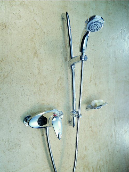 Exposed Shower Kit with Slide Rail. technical image