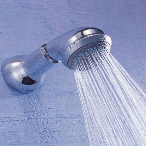 Mira RF7 Adjustable Spray, Rigid Shower Head (BIR, Chrome). technical image