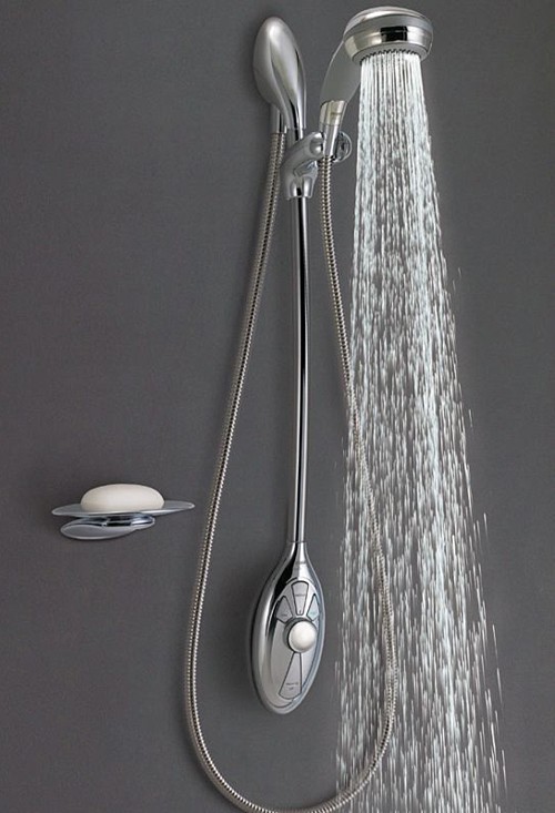 Thermostatic Exposed Digital Shower Kit with Slide Rail. technical image
