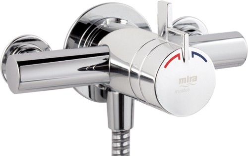 Exposed Thermostatic Shower Valve (Chrome). technical image