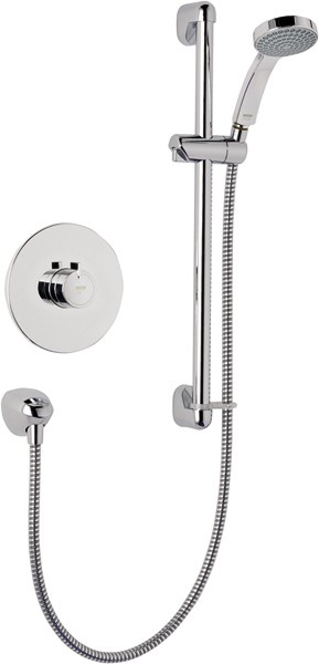Concealed Thermostatic Shower Valve With Shower Kit (Chrome). technical image