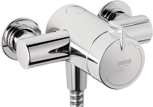 Exposed Thermostatic Shower Valve (Chrome). technical image