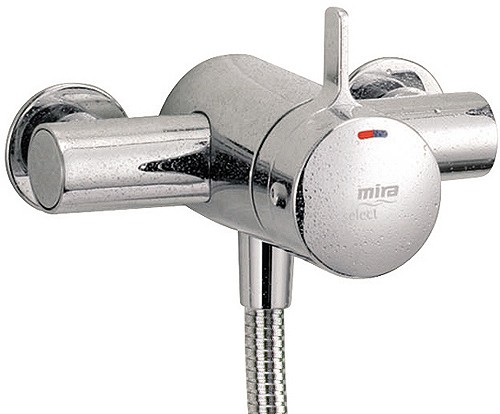 Exposed Thermostatic Shower Valve (Chrome). technical image