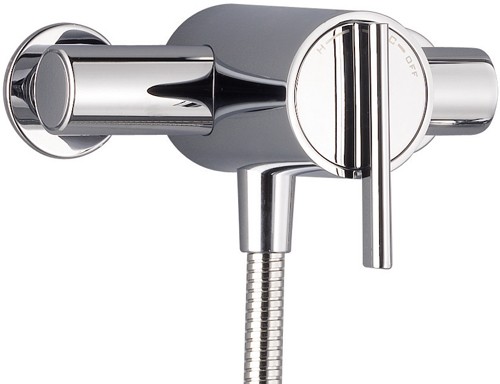 Exposed Thermostatic Shower Valve (Chrome). technical image