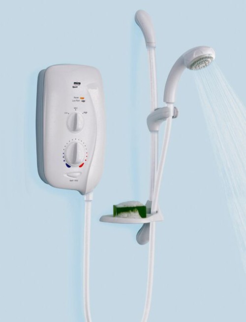Mira Sport 9.0kW in white. technical image