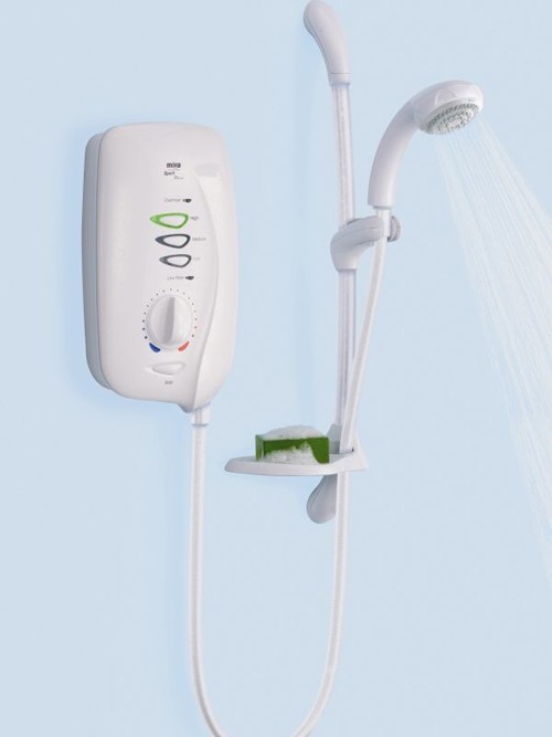 Mira Sport Max 10.8kW in white. technical image