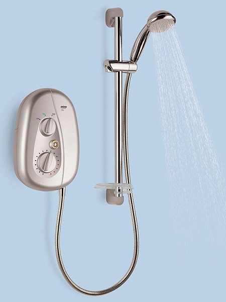 10.8kW Electric Shower In Satin Chrome. technical image