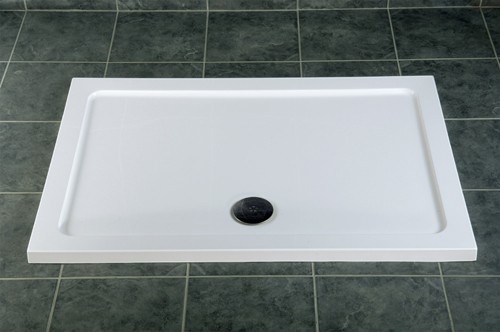 Acrylic Capped Low Profile Rectangular Tray. 900x800x40mm. technical image