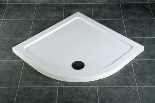 Acrylic Capped Low Profile Quad Shower Tray. 1000x1000x40mm. technical image