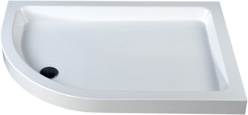 Stone Resin Offset Quad Shower Tray. 1000x800mm (Left Hand). technical image
