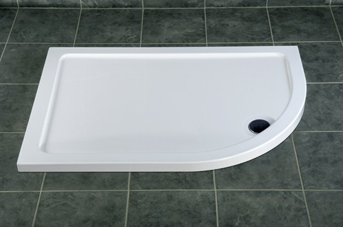 Acrylic Capped Low Profile Offset Quad Tray. 1200x800 (Left Hand) technical image