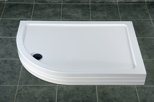 Easy Plumb Low Profile Offset Quad Tray. 1200x800. (Left Hand). technical image