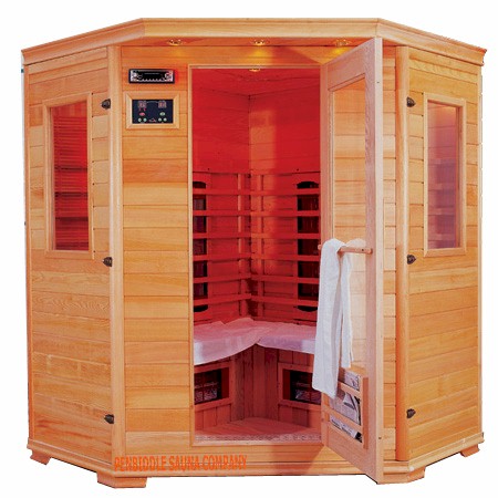 The Grande Infrared Corner Sauna for 3-4 people. Special Offer! technical image