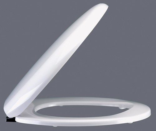Additional image for Luxury Soft Close Toilet Seat With Chrome Hinges (White).