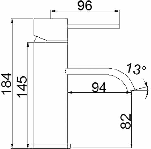 Basin & Bath Filler Tap Set (Chrome). technical image