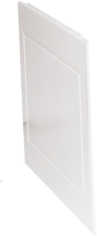 700mm modern bath end panel in white. technical image