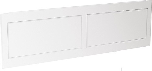 1500mm modern bath side panel in white. technical image