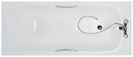 With handles and anti-slip. 1700 x 700mm. technical image