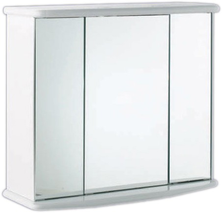 Gallassia 3 door wall cabinet. Lights + shaver socket. 775x730x250mm. technical image