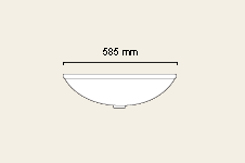 1 Tap Hole Semi Recess Basin technical image