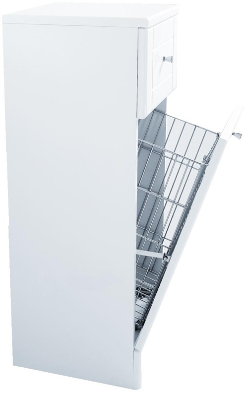 Laundry unit in high gloss white finish. technical image