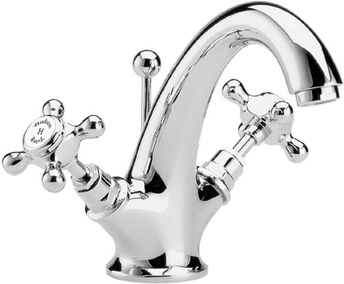 Mono basin mixer tap (Chrome) + Free pop up waste technical image