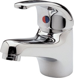 White bathroom furniture suite with tap and waste.  Left Handed. technical image