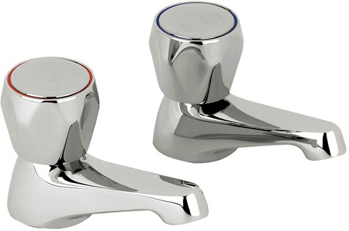 Bath taps (Pair, Chrome) technical image