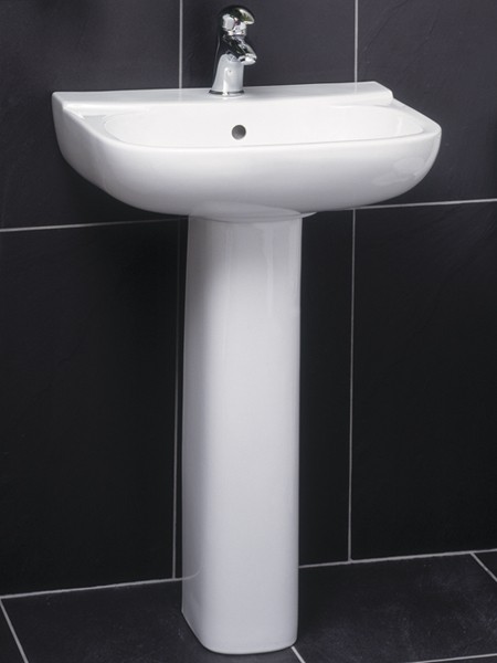 1 Tap Hole Basin & Pedestal. 550mm. technical image