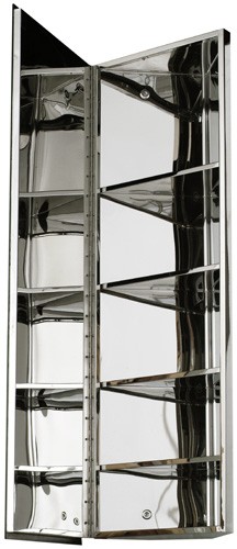 Corner Mirror Bathroom Cabinet. 380x1200x200mm. technical image