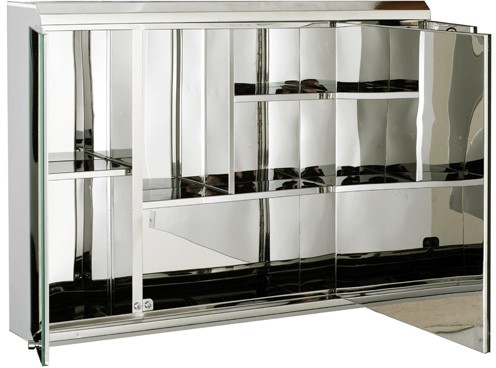 3 Door Mirror Bathroom Cabinet. 800x550x130mm. technical image