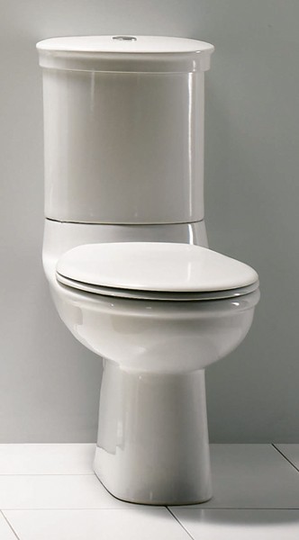 Contemporary Toilet With Push Flush Cistern & Seat. technical image