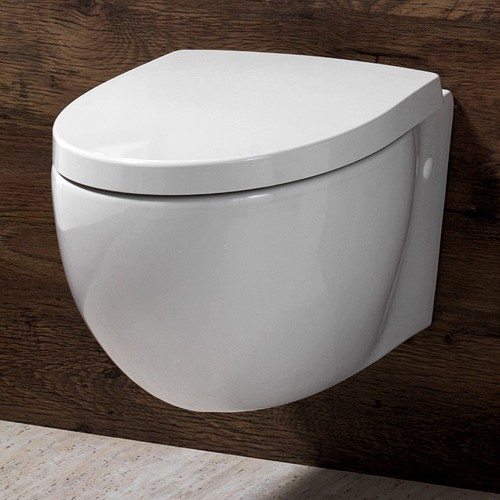 Wall Hung Toilet Pan, Soft Close Seat.  Size 385x515mm. technical image